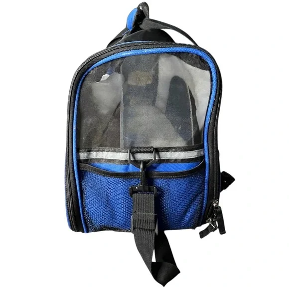 OxGord Blue Soft Sided Pet Carrier Small Dog/Cat Travel Bag with Fleece Bed 18in - Picture 2 of 7